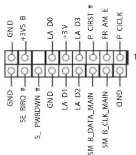 GN D +3VS B SA_D0 LA D0 +3V LA D3 P CIRST # FR AM E SM_B_DATA_MAIN SM_B_CLK_MAIN QND P CCLK 1