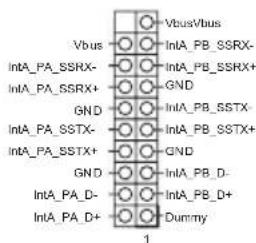 Vbus/Vbus IntA_PA_SSRX- IntA_PA_SSRX+ GND IntA_PA_SSTX- IntA_PA_SSTX+ GND IntA_PA_D- IntA_PA_D+ Dummy 1