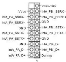 Vbus/Vbus IntA_PB_SSRX- IntA_PB_SSRX+ GND GND IntA_PB_SSTX- IntA_PB_SSTX+ GND GND IntA_PB_D- IntA_PB_D+ Dummy 1