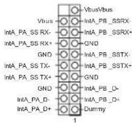 VbusVbus IntA_PB_SSRX- IntA_PB_SSRX+ GND GND IntA_PB_SSTX- IntA_PB_SSTX+ GND GND IntA_PB_D- IntA_PB_D+ Dummy 1
