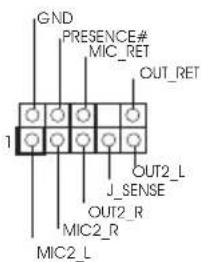GND PRESENCE# MIC_RET OUT_RET 1 J_SENSE OUT2_R MIC2_R MIC2_L