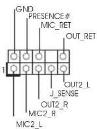 GND PRESENCE# MIC_RET OUT_RET 1 OUT2_L J_SENSE OUT2_R MIC2_R MIC2_L