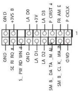 GND +3VS B SE RI RQ # S_ PW RD WN # GND LA D0 +3V LA D1 LA D2 LA D3 P CIRST # P CIRST # FR AM E SM B_DA TA_M ALN SM B_CL K_MA IN Q ND P CICKL 1