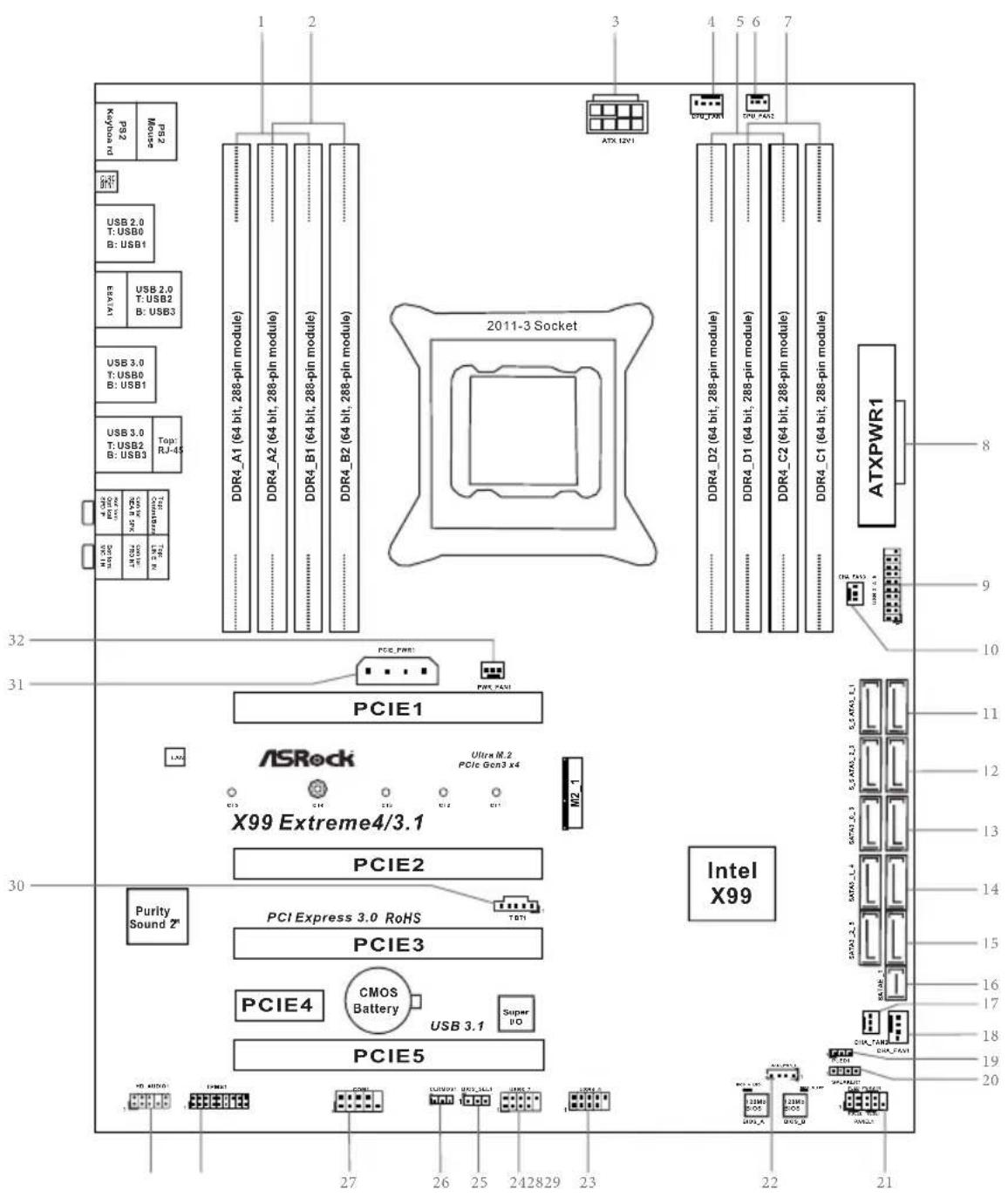 ASROCK X99 Extreme4/3.1 - CALIFORNIA, USA ONLY - 8
