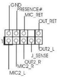 GND PRESENCE# MIC_RET OUT_RET 1 J_SENSE OUT2_L MIC2_R MIC2_L
