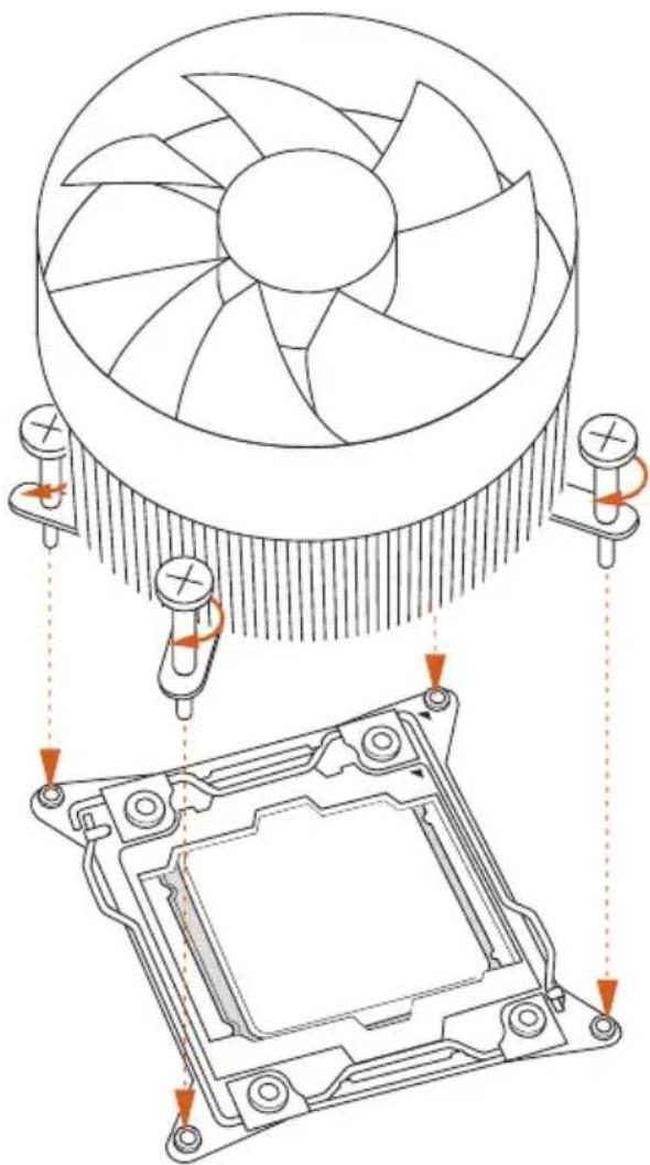ASROCK X299 Creator - Installing the CPU Fan and Heatsink - 2