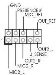 GND PRESENCE# MIC_RET OUT_RET 1 OUT2_L J_SENSE OUT2_R MIC2_R MIC2_L