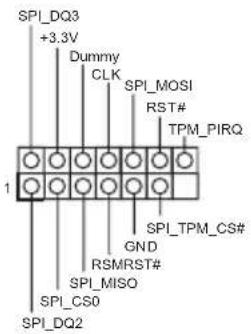 SPI_DQ3 +3.3V Dummy CLK SPI_MOSI RST# TPM_PIRQ 1 SPI_TPM_CS# GND RSMRST# SPI_MISO SPI_CSO SPI_DQ2