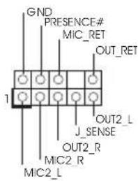 GND PRESENCE# MIC_RET OUT_RET 1 J_SENSE OUT2_L J_SENSE MIC2_R MIC2_L