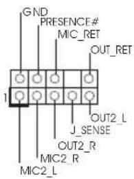 GND PRESENCE# MIC_RET OUT_RET 1 J_SENSE OUT2_L J_SENSE OUT2_R MIC2_R MIC2_L