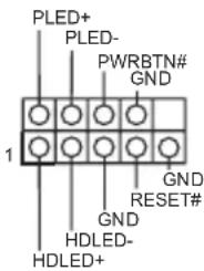 PLED+ PLED- PWRBTN# GND 1 GND RESET# GND HDLED- HDLED+