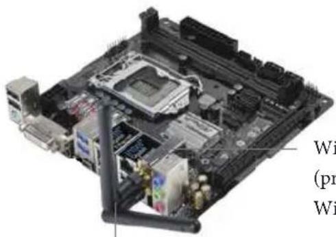 ASROCK Z270M-ITX/ac - WiFi-802.11ac Module and ASRock WiFi 2.4/5 GHz Antenna - 1