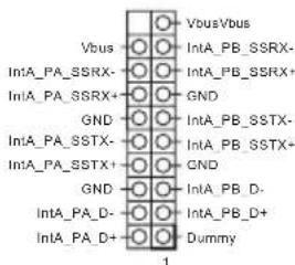 Vbus/Vbus Vbus IntA_PB_SSRX- IntA_PB_SSRX+ GND GND IntA_PB_SSTX- IntA_PB_SSTX+ CND GND IntA_PB_D- IntA_PB_D+ IntA_PB_D+ IntA_PB_D+ Dummy 1