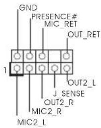 GND PRESENCE# MIC_RET OUT_RET 1 J_SENSE OUT2_R MIC2_R MIC2_L