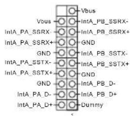 Vbus Vbus ○ IntA_PB_SSRX- IntA_PA_SSRX ○ IntA_PB_SSRX+ GND ○ GND GND ○ IntA_PB_SSTX- IntA_PA_SSTX○ IntA_PB_SSTX+ GND ○ GND GND ○ IntA_PB_D- IntA_PA_D- ○ IntA_PB_D+ IntA_PA_D+ ○ Dummy 1