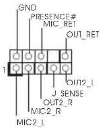 GND PRESENCE# MIC_RET OUT_RET 1 J SENSE OUT2_R MIC2_R MIC2_L