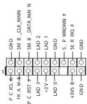 GND SM B_CLK_MAIN SM B_DATA_MAIN LAD 2 LAD 1 GND S_P WRDWN # SE R IRQ # +3VS B GND