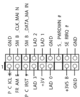 GND SM B_CLK_MA IN SM B_DATA_MA IN LAD 2 LAD 1 GND S_PWRDWN # SE_RIRQ # +3VS B GND