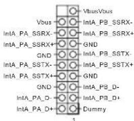 VbusVbus IntA_P2_SSRX- IntA_PA_SSRX- GND IntA_P3_SSTX- GND IntA_PA_D- IntA_PA_D+ INTA_P3_D+ Dummy 1