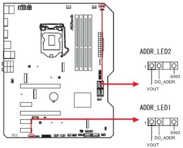 ASROCK Z490 Extreme4 - アドレサル RGB LED ストリットを接続する - 1
