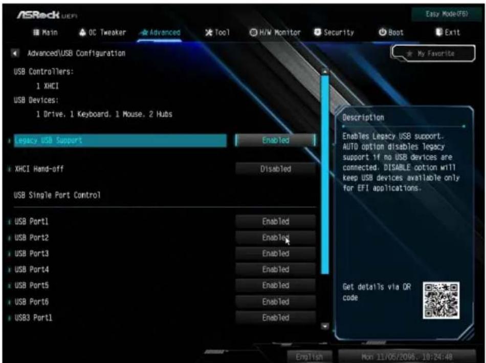 ASROCK Z490 Extreme4 - USB Configuration (USB 設定) - 1