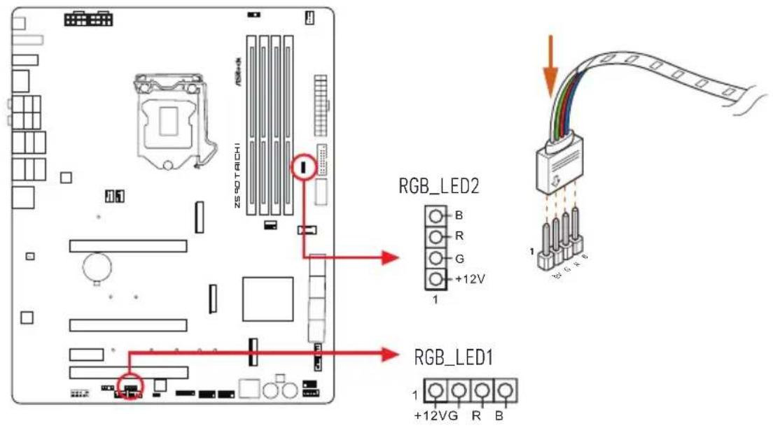ASROCK Z590 Taichi - LED ストリップを接続する - 1