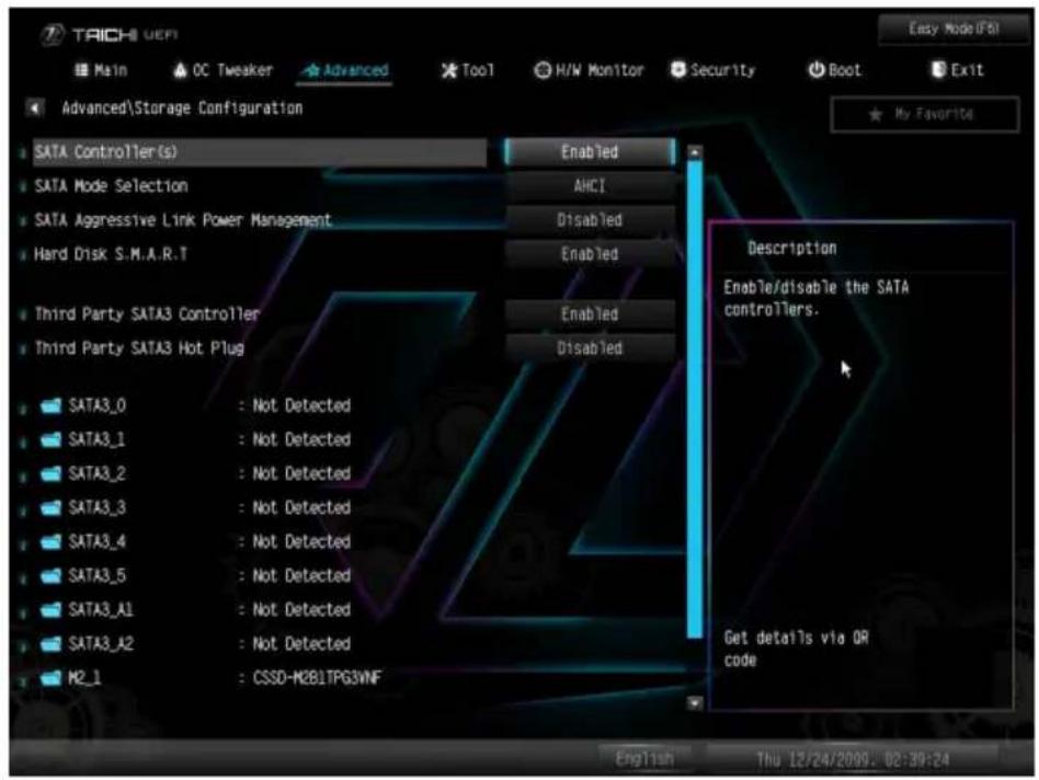 ASROCK Z590 Taichi - Storage Configuration ( ストレージ設定 ) - 1