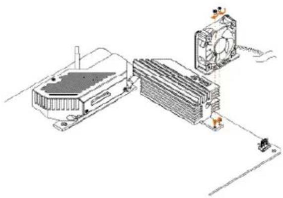 ASROCK Z590 Taichi - 冷却ファンブラケットを取り付ける - 2