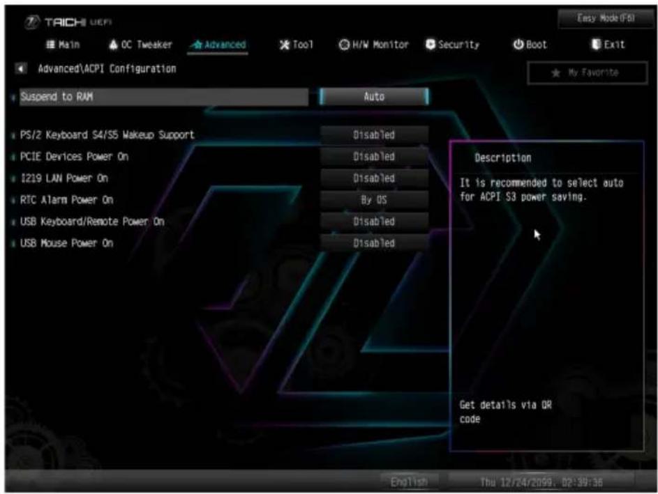 ASROCK Z590 Taichi - ACPI Configuration (ACPI 設定) - 1