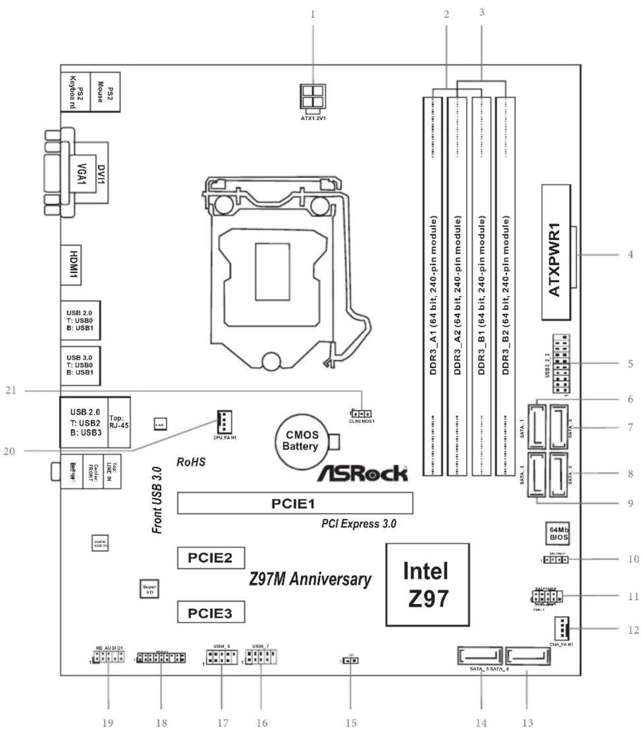 ASROCK Z97M Anniversary - CALIFORNIA, USA ONLY - 1