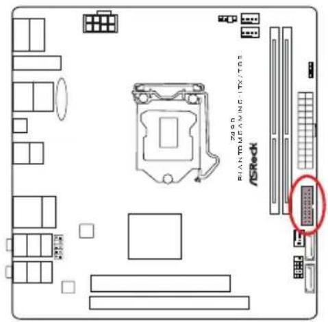 ASROCK Z490 Phantom Gaming-ITX/TB3 - オンボードのヘッダーとコネクター - 10