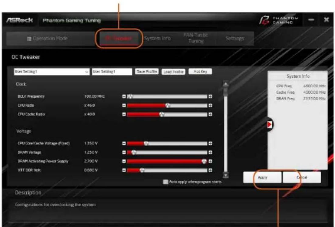 ASROCK Z490 Phantom Gaming-ITX/TB3 - Phantom Gaming Tuning を使用する - 2