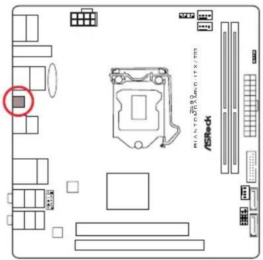 ASROCK Z490 Phantom Gaming-ITX/TB3 - クリア CMOS スイッチ - 1