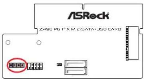 ASROCK Z490 Phantom Gaming-ITX/TB3 - オンボードのヘッダーとコネクター - 5