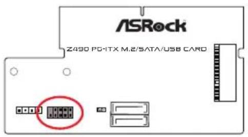 ASROCK Z490 Phantom Gaming-ITX/TB3 - オンボードのヘッダーとコネクター - 8