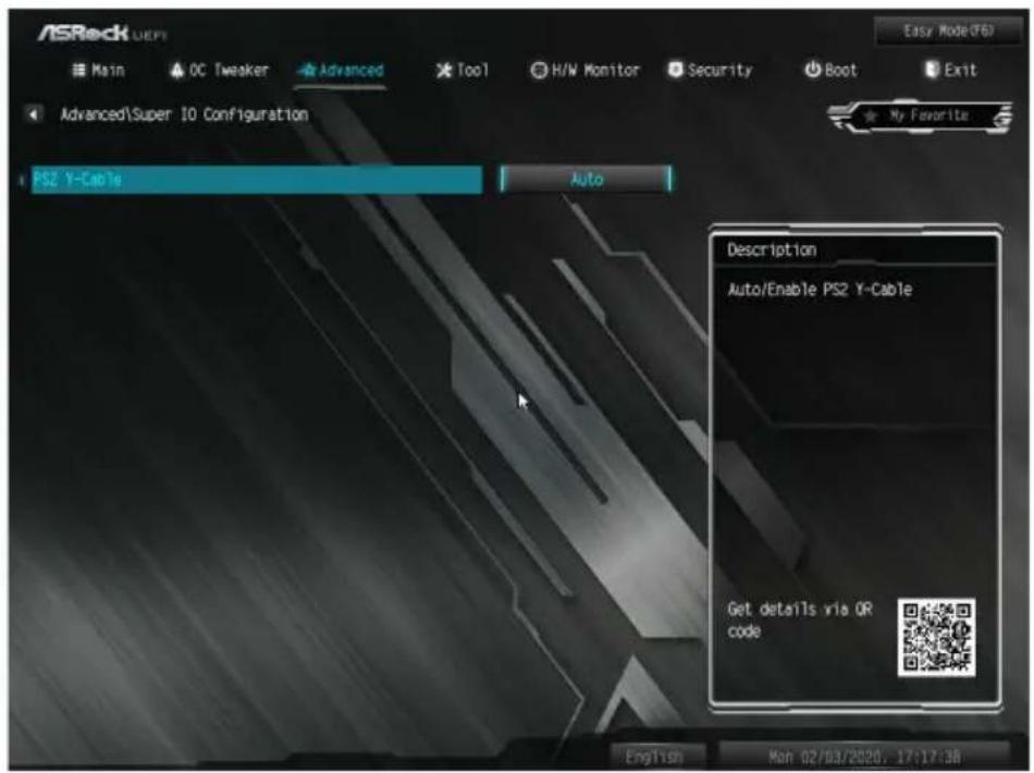 ASROCK Z490M-ITX/ac - Super IO Configuration (スーパー IO 設定) - 1