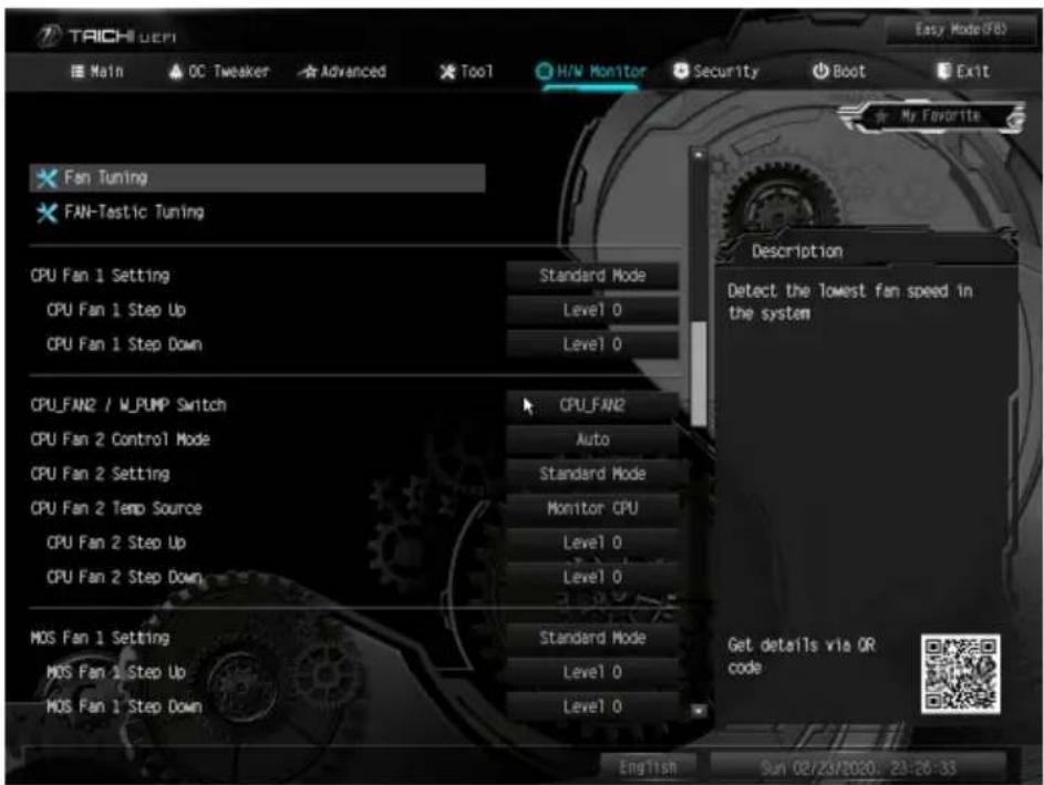 ASROCK Z490 Taichi - Hardware Health Event Monitoring (ハードウェア ヘルス イベント監視) 画面 - 1