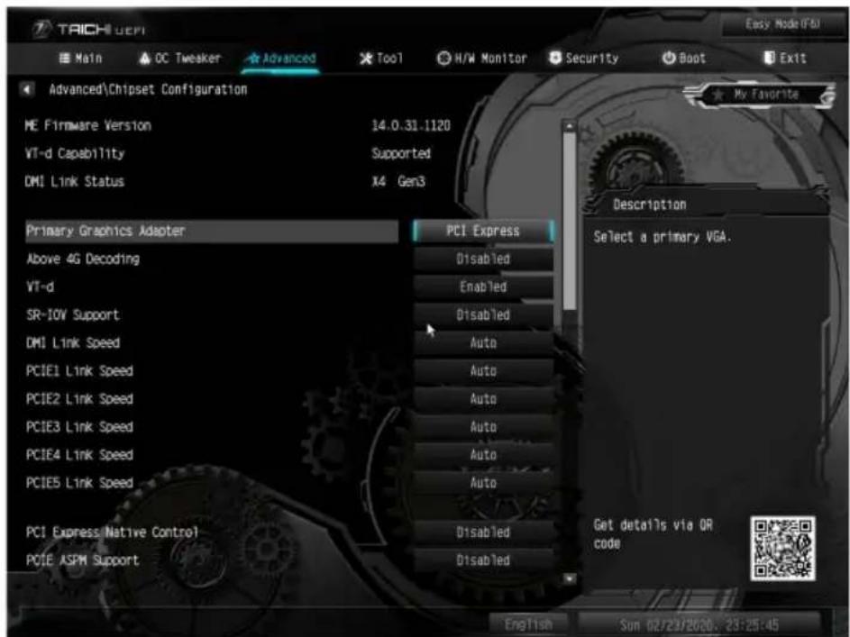 ASROCK Z490 Taichi - Chipset Configuration (チップセット設定) - 1
