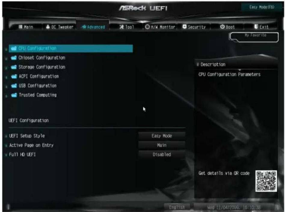 ASROCK Z590M-ITX/ax - Advanced（詳細）画面 - 1