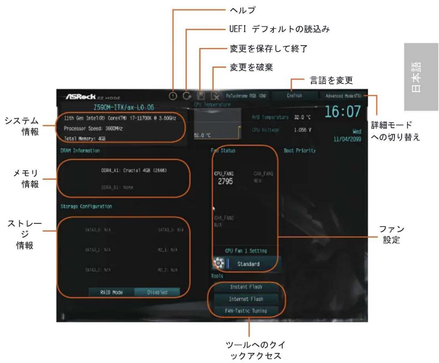 ASROCK Z590M-ITX/ax - EZ Mode (EZ 一) - 1