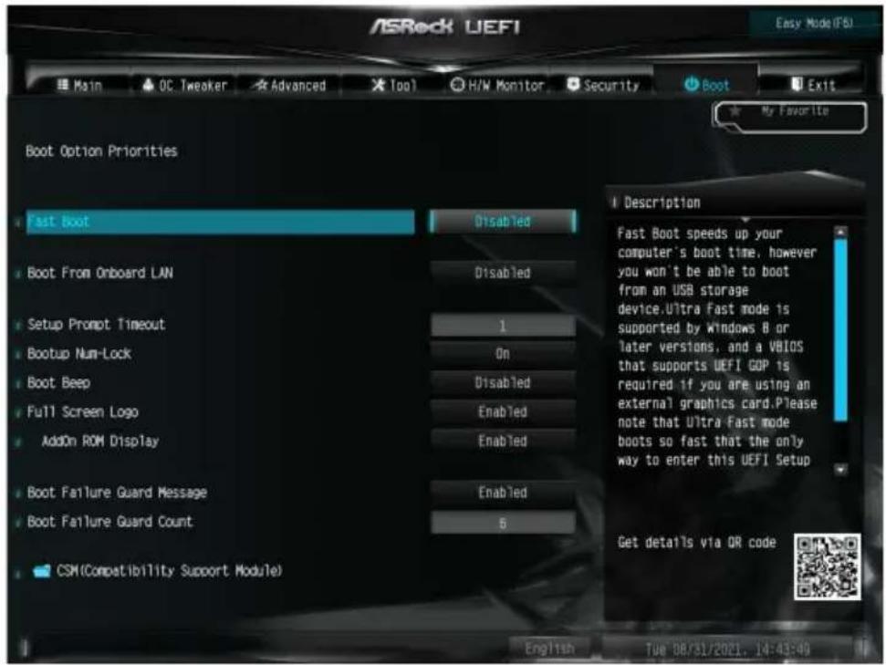 ASROCK Z690M-ITX/ax - Boot(予卜)画面 - 1