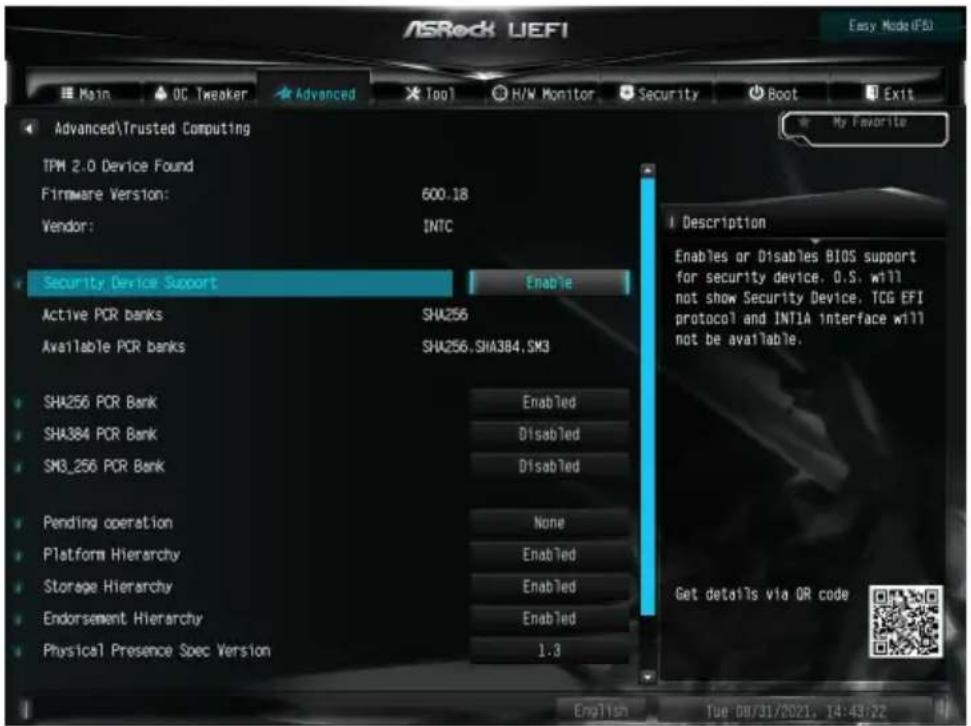 ASROCK Z690M-ITX/ax - Trusted Computing (トラスチド・コンビューロング) - 1