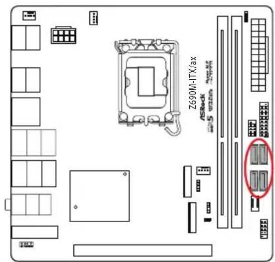 ASROCK Z690M-ITX/ax - 才不把一のハリーダーとコネクタ一 - 1