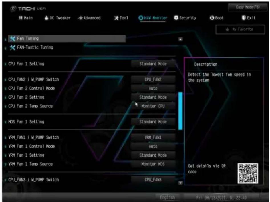 ASROCK Z690 Taichi - Hardware Health Event Monitoring (ハードウェア ヘルス イベント監視) 画面 - 1