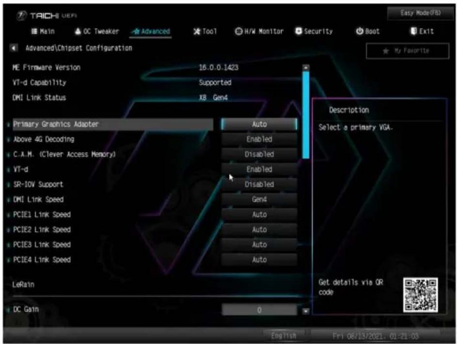 ASROCK Z690 Taichi - Chipset Configuration ( チップセット設定 ) - 1