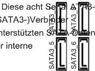 Diese acht Seta A7A3- (SATA3-)Verbinder Interstützten SATA-Daten er interne SATA3_5 SATA3_6