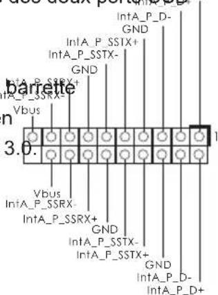 Barrette 3.0. Vbus IntA_P_SSRX- IntA_P_SSRX+ GND IntA_P_SSTX- GND IntA_P_D- GND IntA_P_D- IntA_P_D+