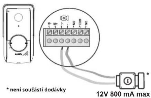 SOMFY V350 - Připojení k elektrickému otvírači/zámku - 1