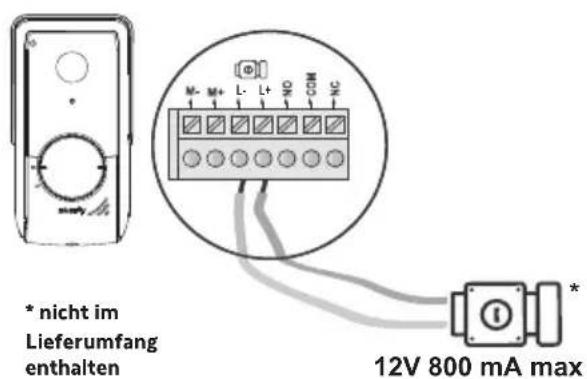 SOMFY V350 - Anschluss an einen elektrischen Türöffner/ein elektrisches Türschloss - 1