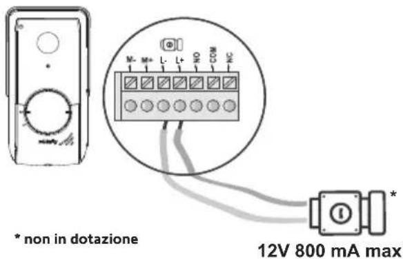SOMFY V350 - Collegamento a una serratura elettrica - 1